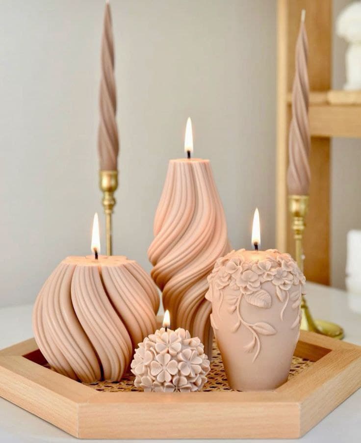 تصویر 4 از شمع دکوری فانتزی سه‌ بعدی با طراحی خاص