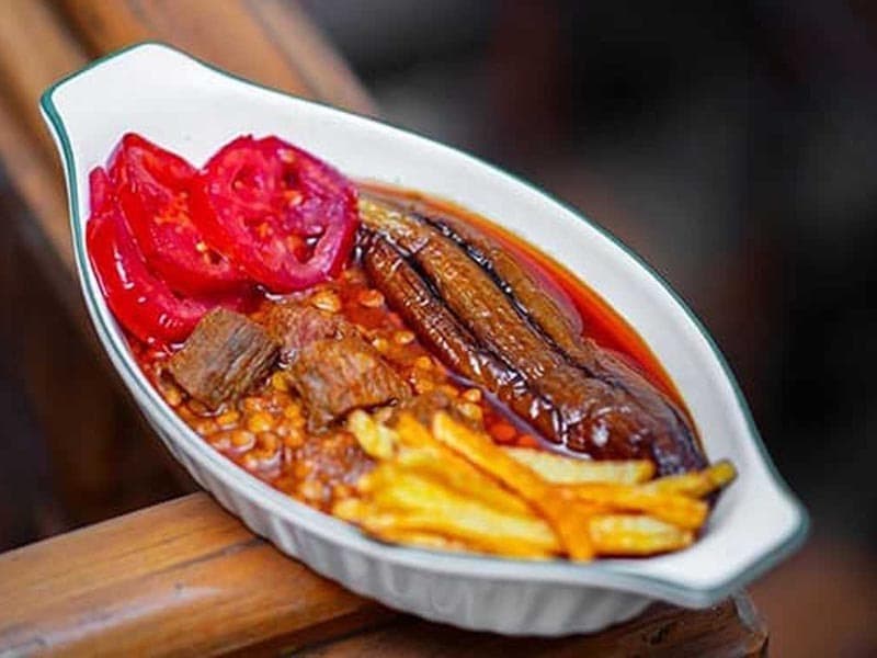 کنسرو خورشت قیمه بادمجان فوری و آماده برای مصرف