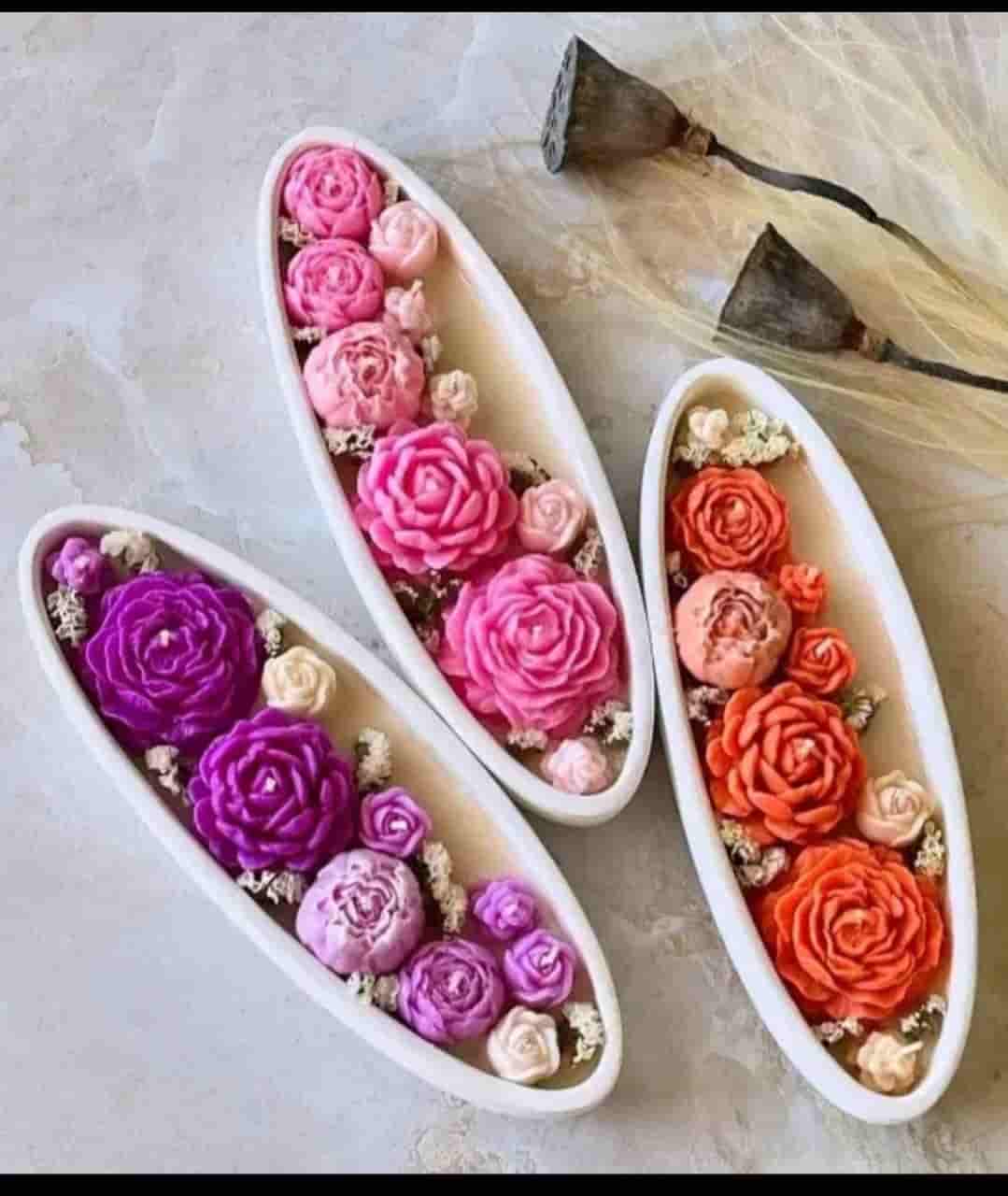 تصویر 4 از شمع غنچه گل رز دکوری مناسب میز و ویترین