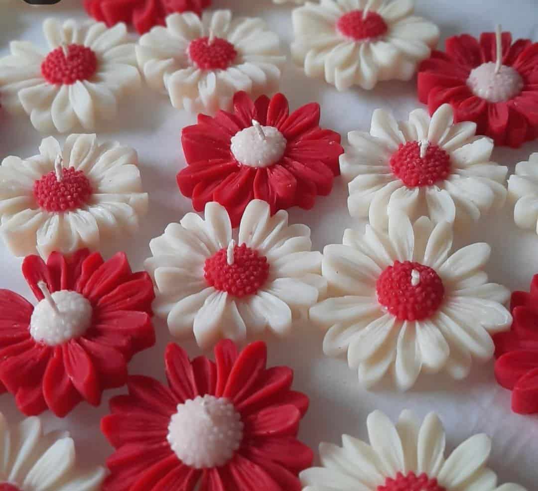 تصویر 4 از شمع طرح گل دکوری با طراحی طبیعی و زیبا