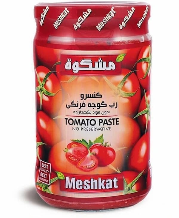 رب گوجه فرنگی شیشه ای مشکوة 700 گرمی