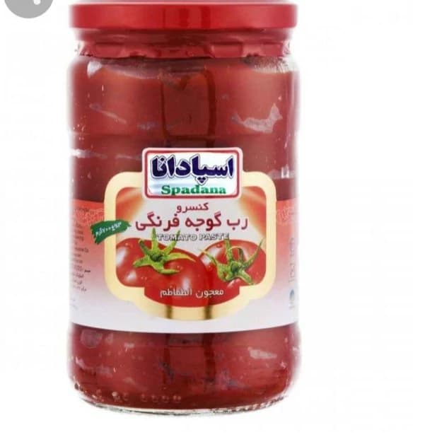 رب گوجه‌ فرنگی اسپادانا خوشرنگ تهیه‌ شده از گوجه تازه