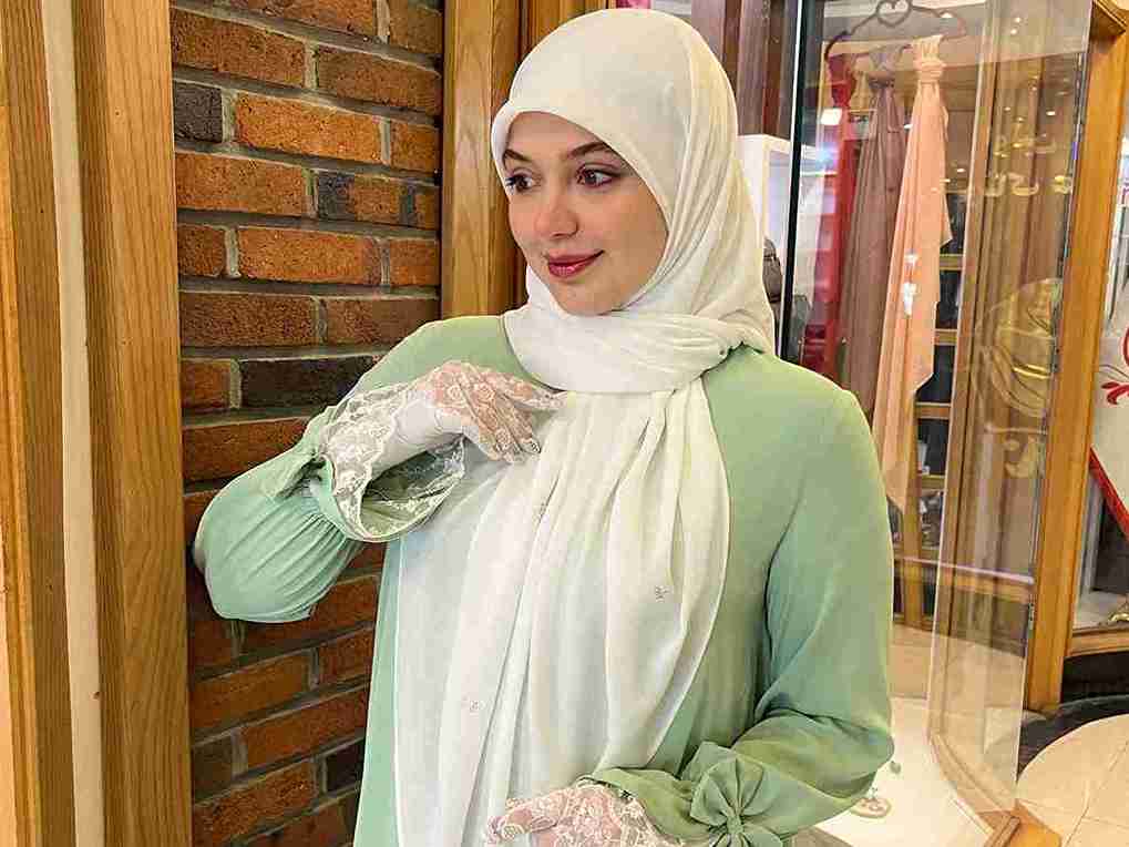 تصویر 1 از فروش عمده روسری سفید کشدار + قیمت تولیدی