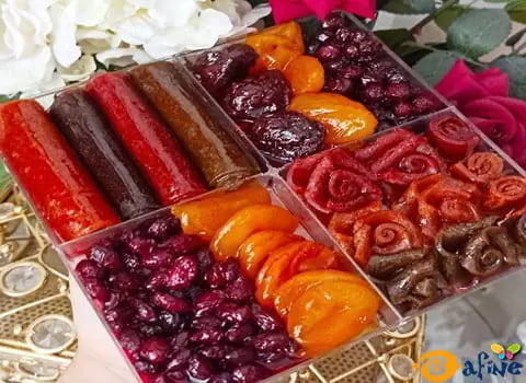 لواشک مخلوط الو و زرد الو نرم و شفاف ملس و خوشمزه