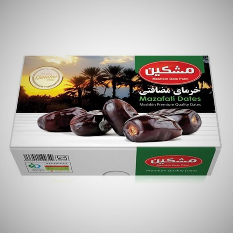 خرما مضافتی مشکین 550 گرمی بسته‌ بندی مقاوم
