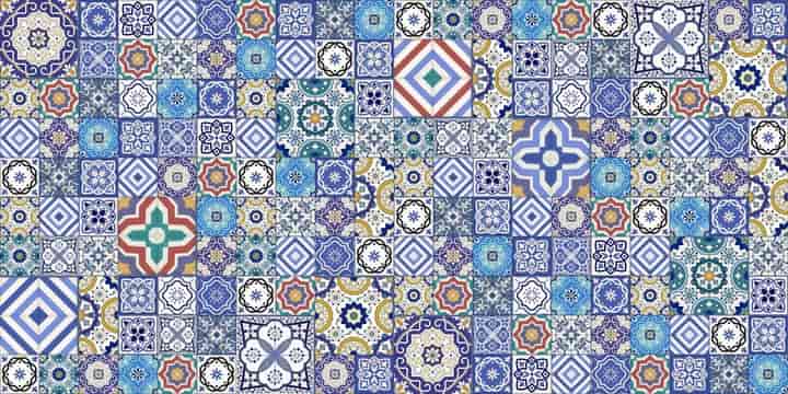 تصویر 2 از کاشی طرح دار شیک الهام گرفته از جزئیات ظریف برای دیوار داخلی