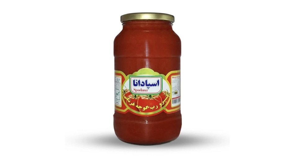 رب گوجه‌ فرنگی  اسپادانا با بافت یکدست و بدون دانه و پوست