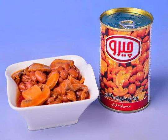 کنسرو لوبیا چیرو با پخت یکنواخت و دانه های درشت