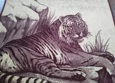 تصویر 1 از پتو پلنگی قدیمی با الیاف مقاوم برای استفاده روزانه