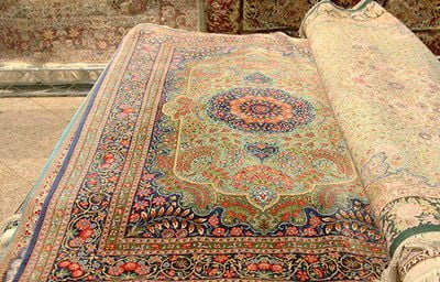 تصویر 2 از فرش ابریشم ماشینی الهام گرفته از هنر مدرن