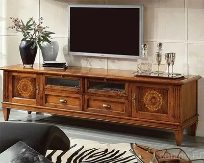 میز تلویزیون شیک دست ساز با طراحی روستیک بسیار زیبا
