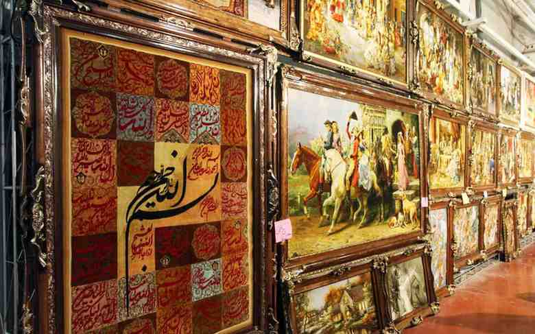 تابلو فرش دستباف ابریشمی طرح اصیل ایرانی