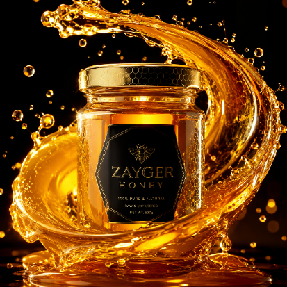 عسل طبیعی بهار نارنج زایگر با برگه آزمایش معتبر و ساکاروز استاندارد