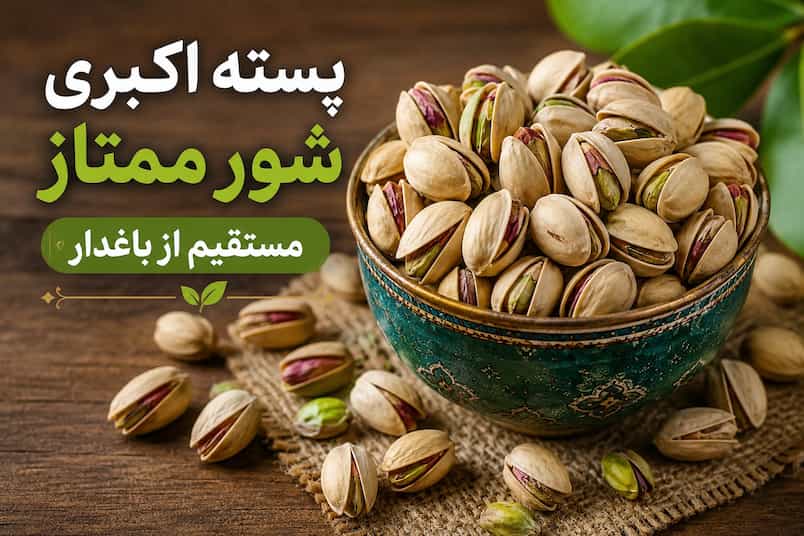پسته اکبری شور ممتاز مستقیم از باغدار