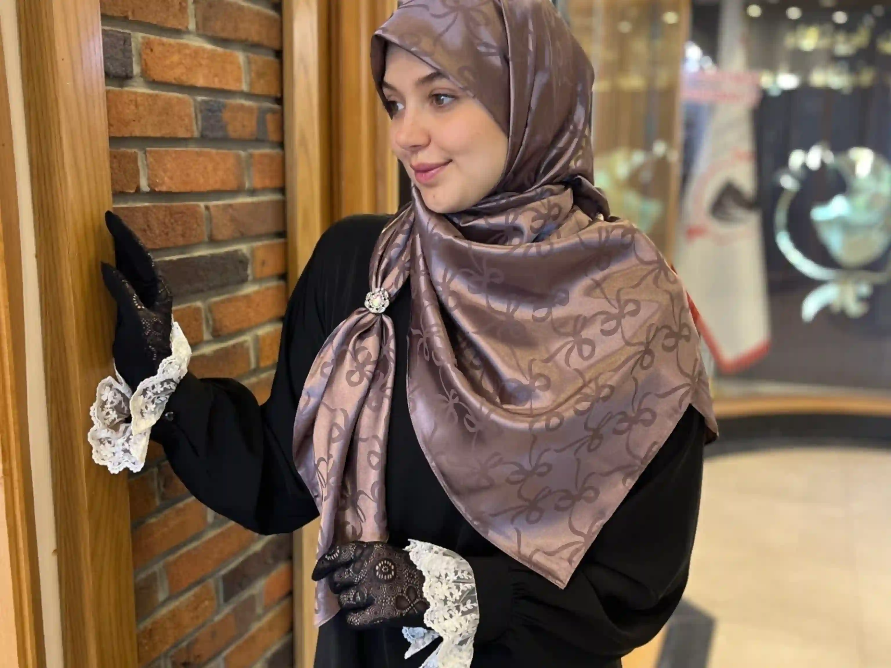 روسری ساتن ابریشم ژاکارد انتخابی لوکس برای بازار صادرات