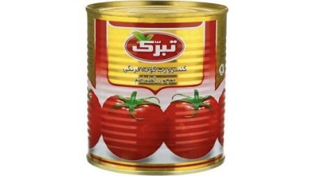 رب گوجه‌ فرنگی تبرک 800 گرمی با رنگ طبیعی بدون مواد افزودنی