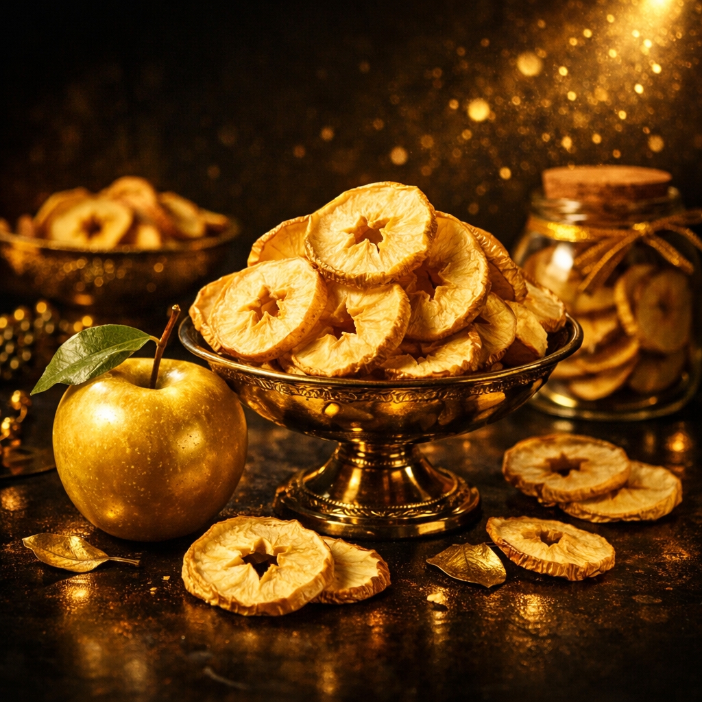 سیب خشک بی پوست و با پوست