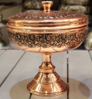 تصویر 3 از قندان مسی گل رز با طراحی ظریف و چشم نواز