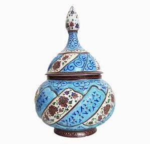 تصویر 4 از قندان مسی میناکاری اصفهان ساخته شده با هنر دست هنرمندان ایرانی