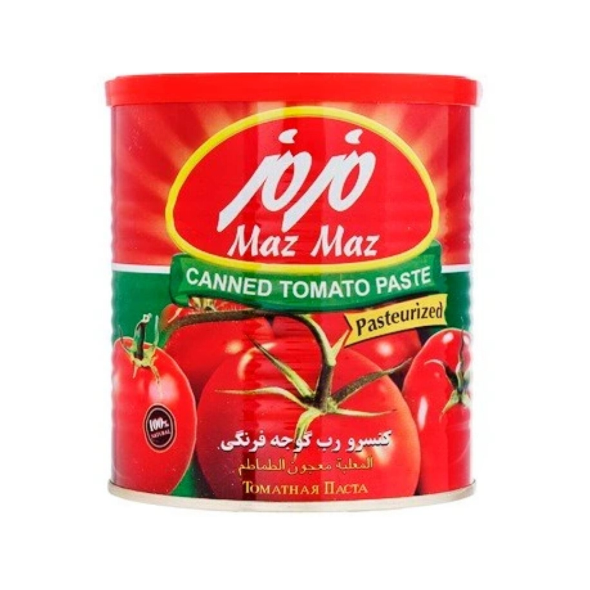 رب گوجه‌ فرنگی مزمز صادراتی با غلظت بالا و رنگ طبیعی
