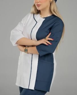 روپوش پزشکی اسکراب تک دو رنگ مدرن و شیک