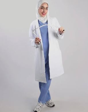 تصویر 2 از روپوش پزشکی خضرا مشهد با دوخت حرفه ای