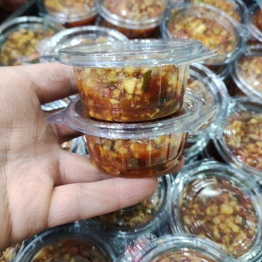 تصویر 1 از قیمت خرید عمده + ترشی مخلوط تک نفره رستورانی ۷۰ گرم خالص