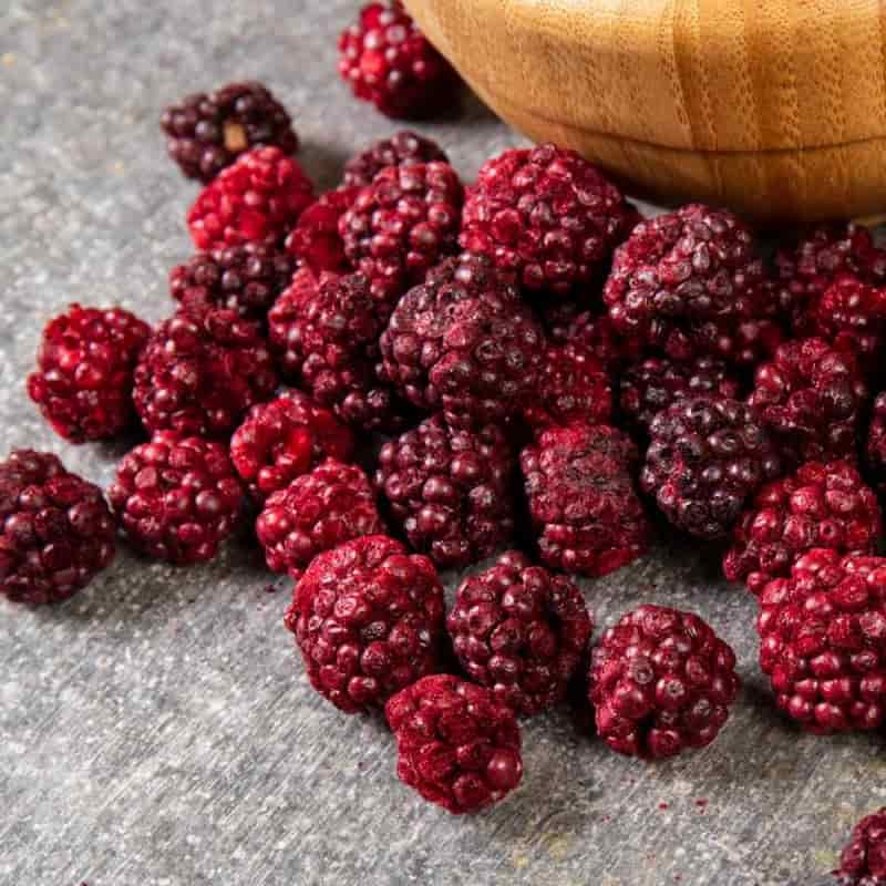 تمشک قرمز خشک خوش طعم با عطر طبیعی و دلپذیر