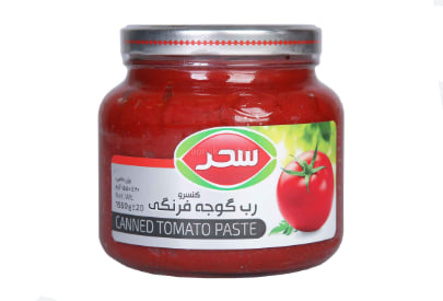 رب گوجه فرنگی شیشه ای سحر مناسب پخت انواع غذا با رنگ دهی و کیفیت مطلوب