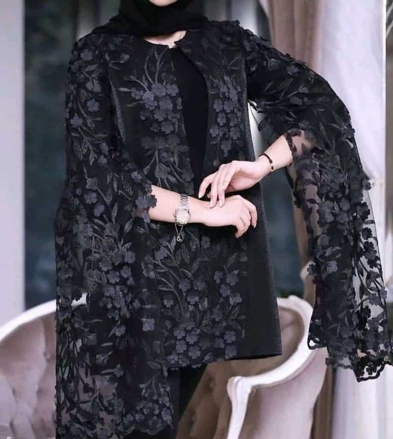 تصویر 1 از مانتو مجلسی لاکچری کار شده با متریال باکیفیت و خاص