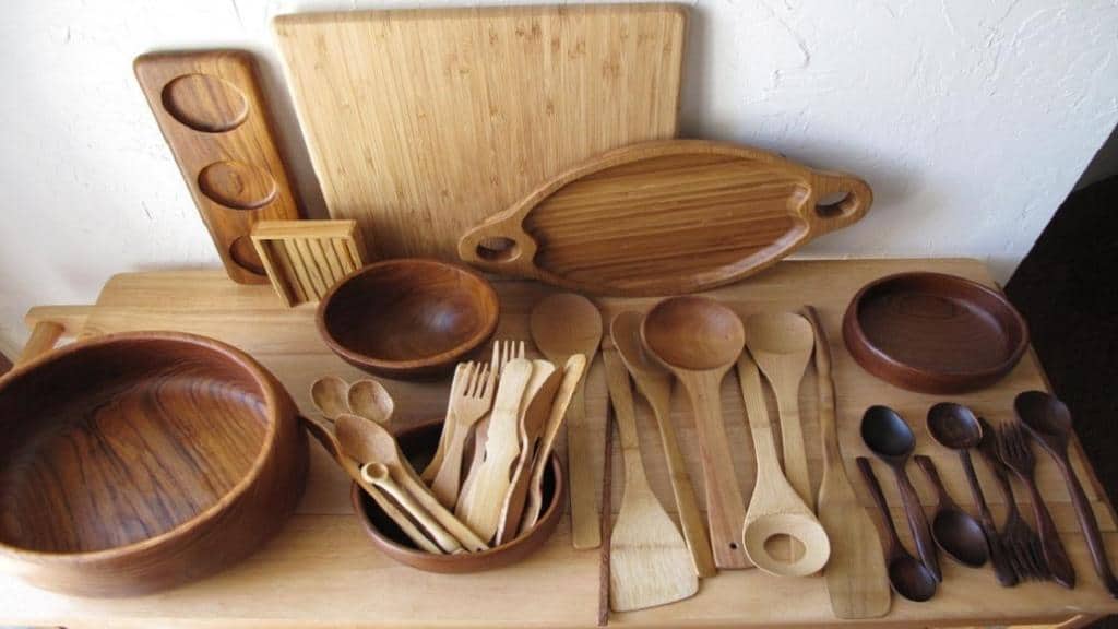 تصویر 3 از ظروف چوبی آشپزخانه ساخته شده از چوب طبیعی مرغوب