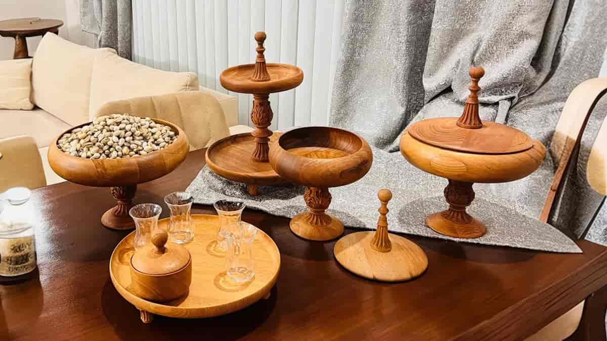 تصویر 1 از ظروف چوبی فانتزی مناسب دکور و پذیرایی شیک