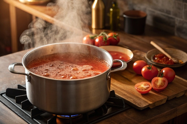 تصویر 1 از رب گوجه فرنگی شامینه با غلظت مناسب و رنگ طبیعی