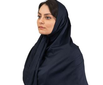 تصویر 4 از مقنعه کراواتی مشکی با فرم ایستاده و آراسته