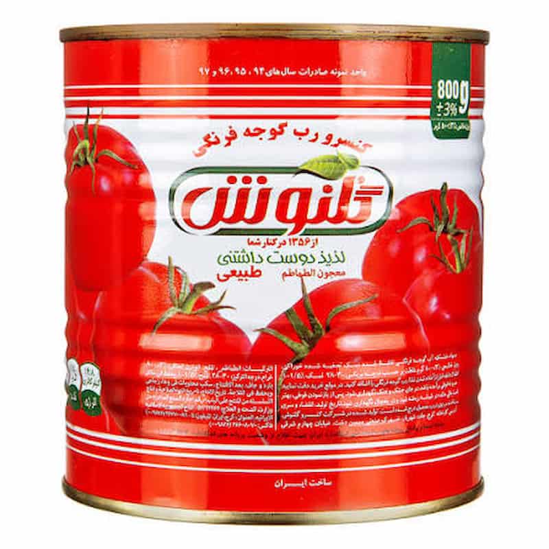 تصویر 4 از رب گوجه فرنگی گلنوش با کیفیت یکنواخت و طعم مطلوب