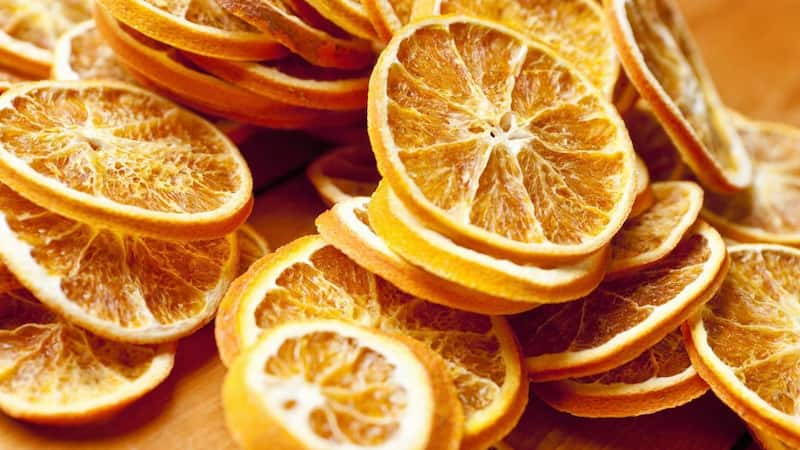 میوه خشک پرتقال تهیه شده از مرکبات تازه