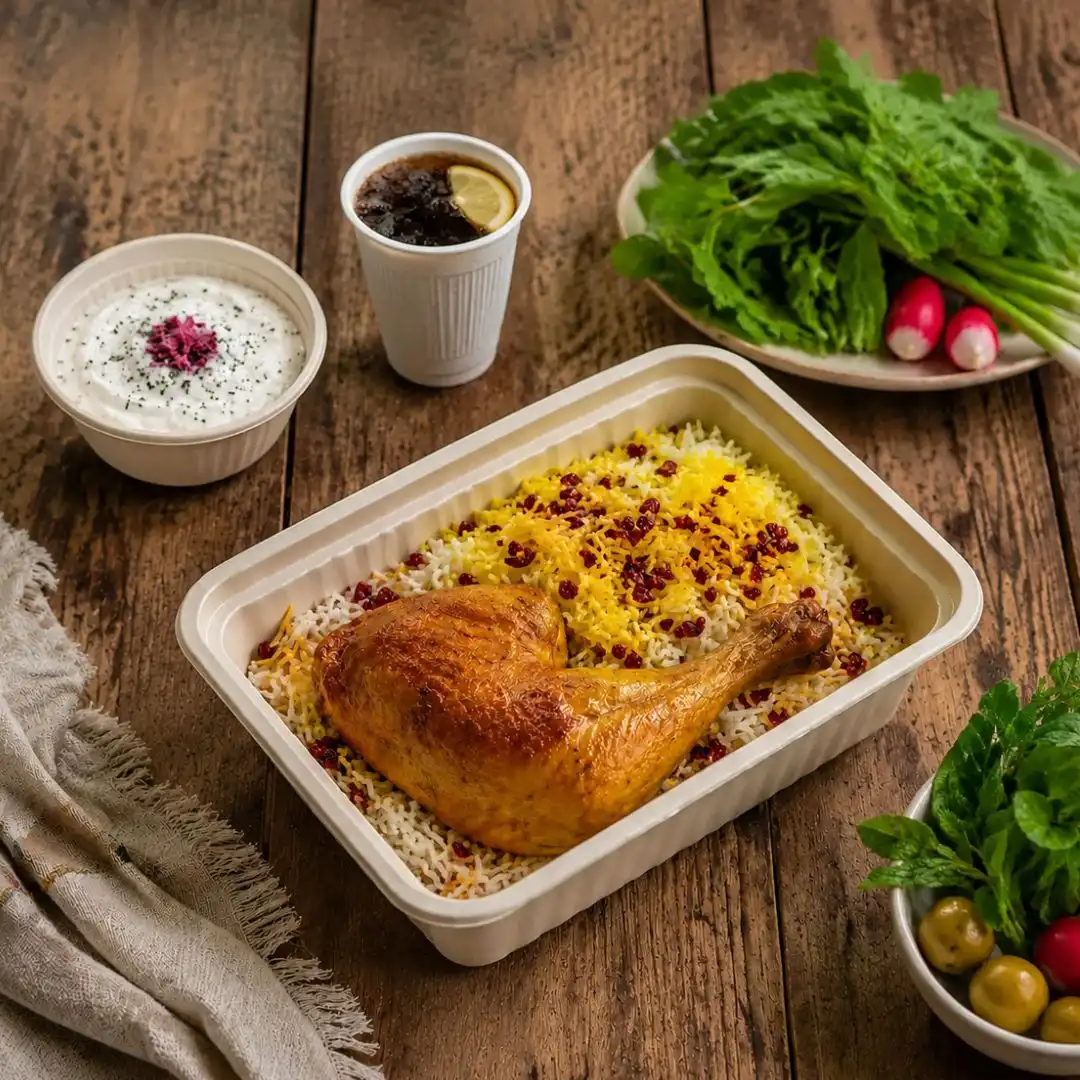 ظرف کبابی یکبار مصرف رستورانی گیاهی _با کیفیت و ارزان