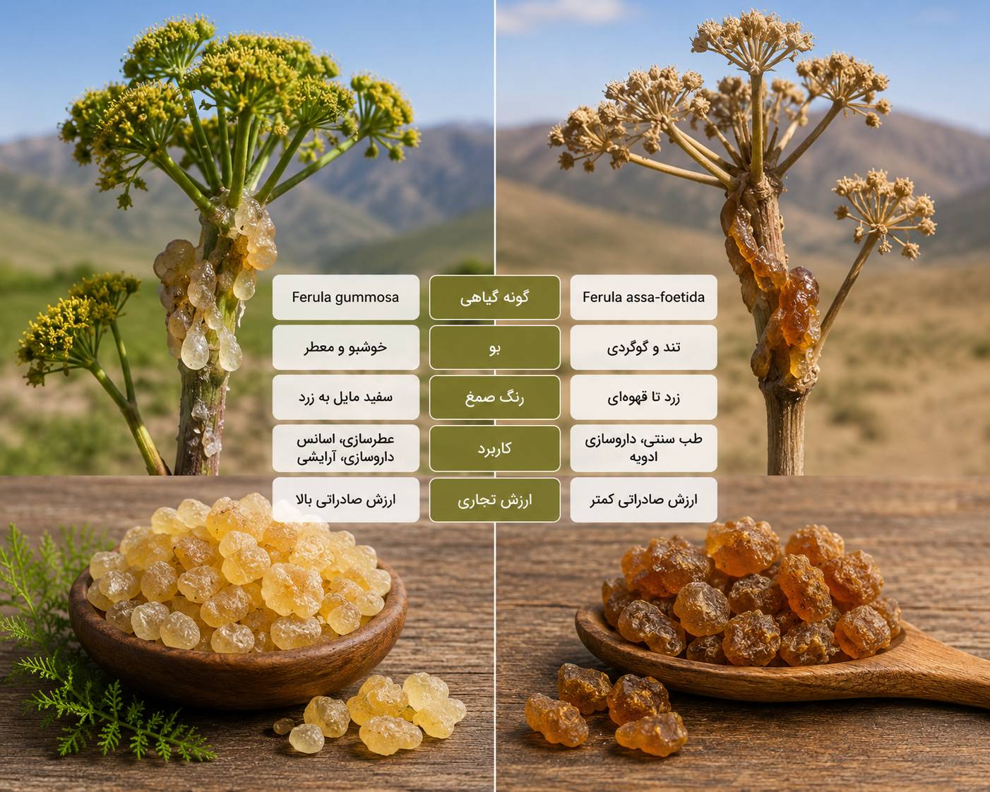تصویر 1 از تفاوت گیاه باریجه و آنغوره