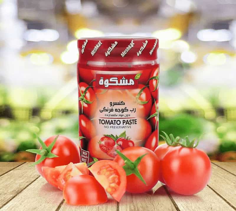 تصویر 2 از رب گوجه فرنگی مشکات با ترکیب متعادل و بسته بندی متنوع