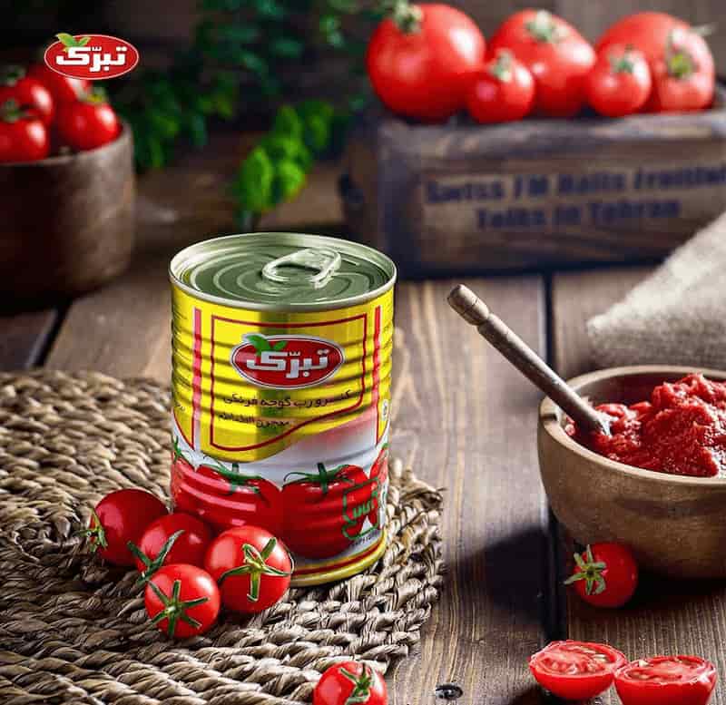رب گوجه فرنگی تبرک مناسب آشپزی خانگی و صنعتی