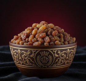 کشمش آفتابی کاشمر تهیه شده از انگور مرغوب