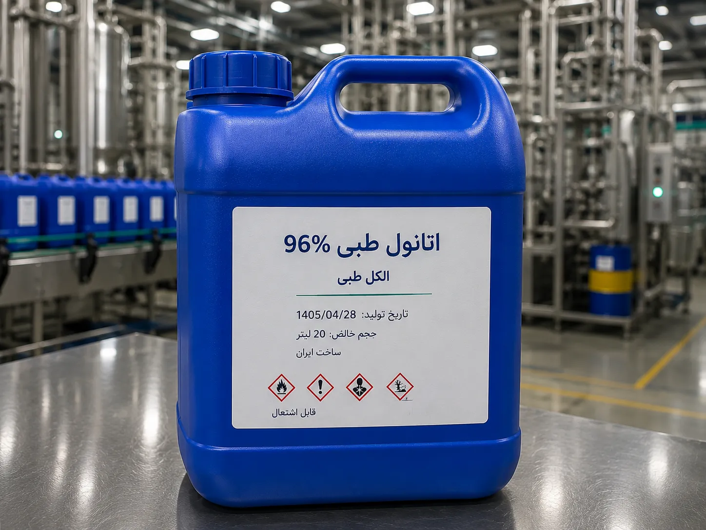 الکل طبی ۹۶ درصد ۲۰ لیتری تأمین عمده قیمت رقابتی وارسال سریع
