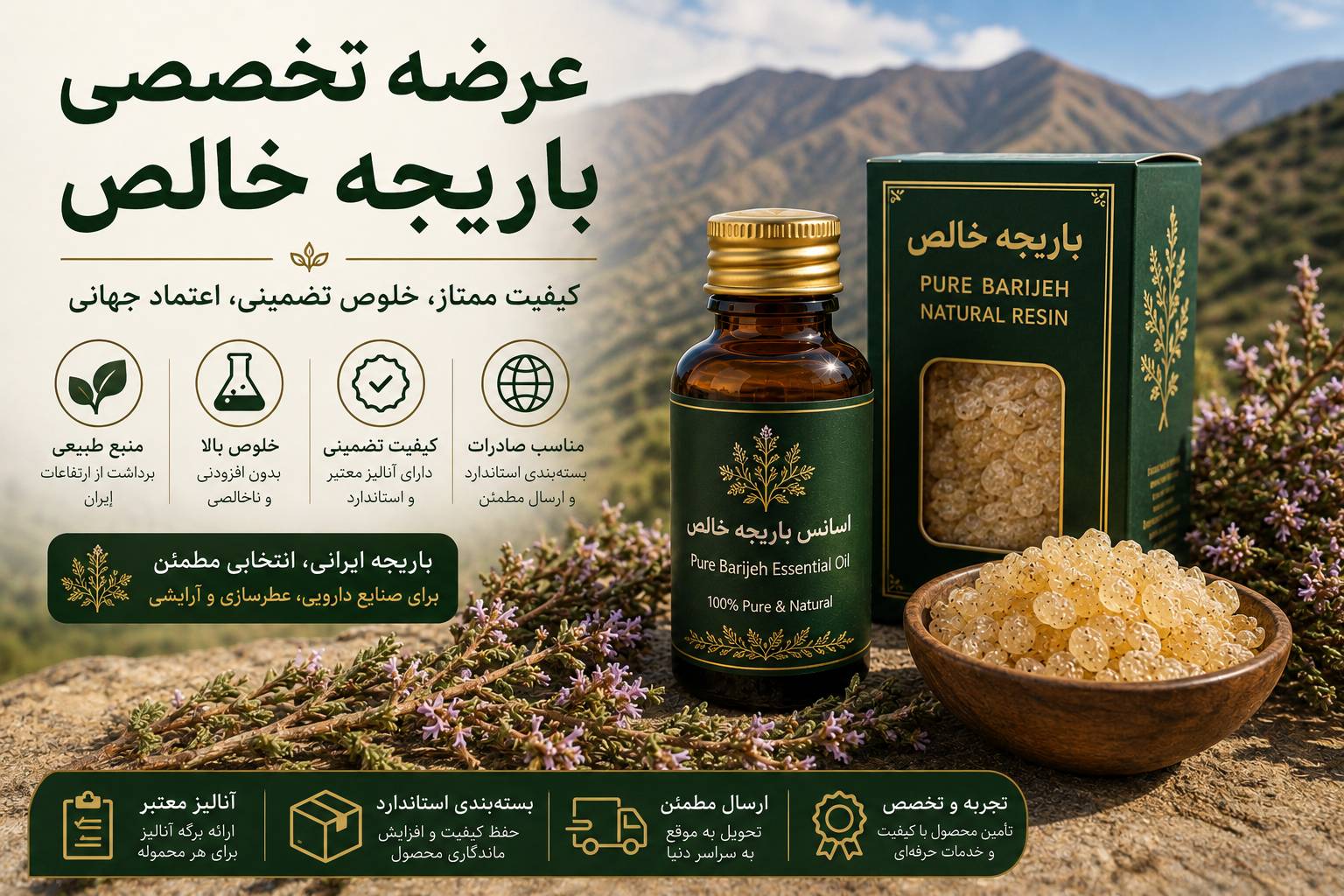 عرضه تخصصی باریجه خالص