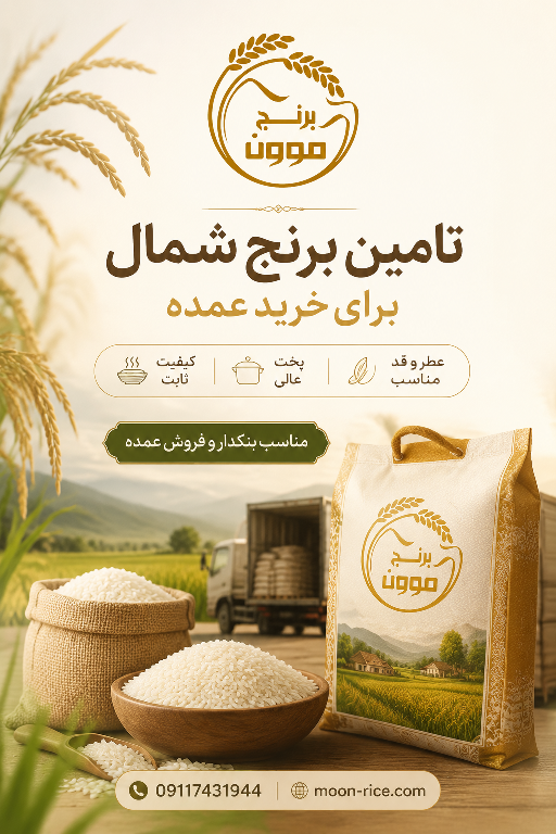 خرید برنج طارم هاشمی برای کترینگ و هتل | برنج موون (Moon Rice)