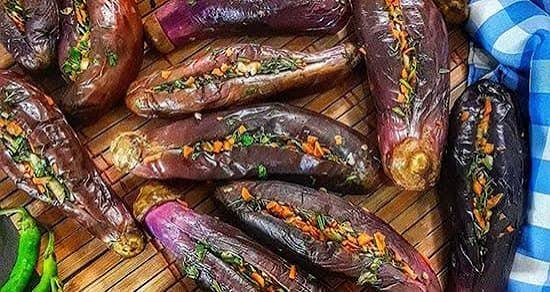 تصویر 4 از قیمت خرید عمده + ترشی بادمجان شکم پر مخصوص محلی