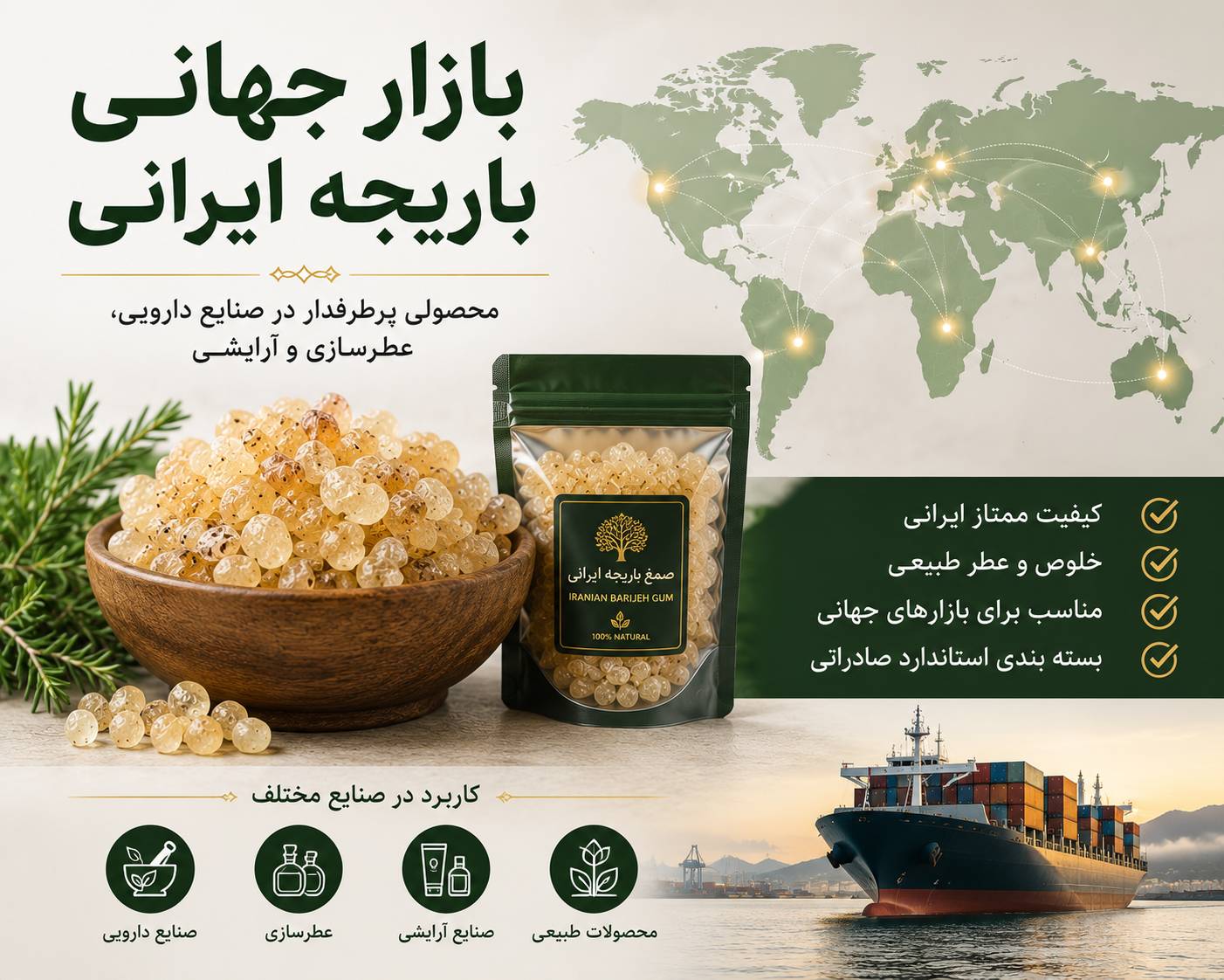 بازار جهانی باریجه ایرانی