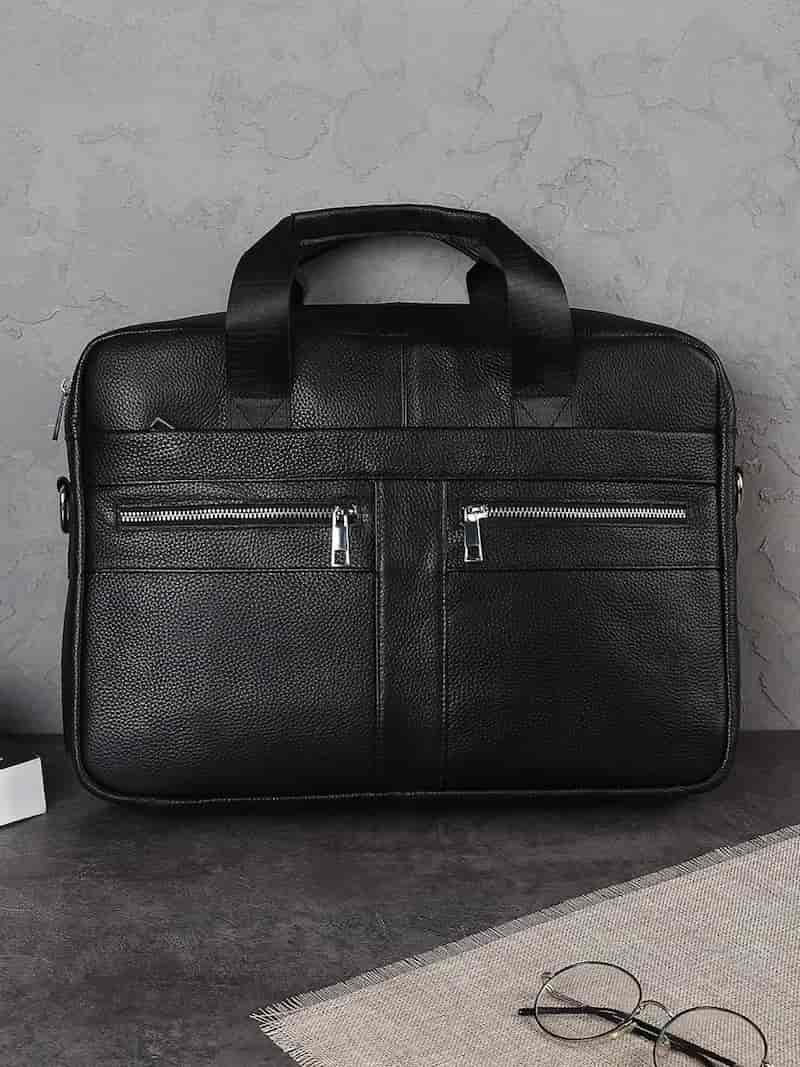 کیف چرم اداری مشکی انتخابی لوکس برای مدیران خوش سلیقه