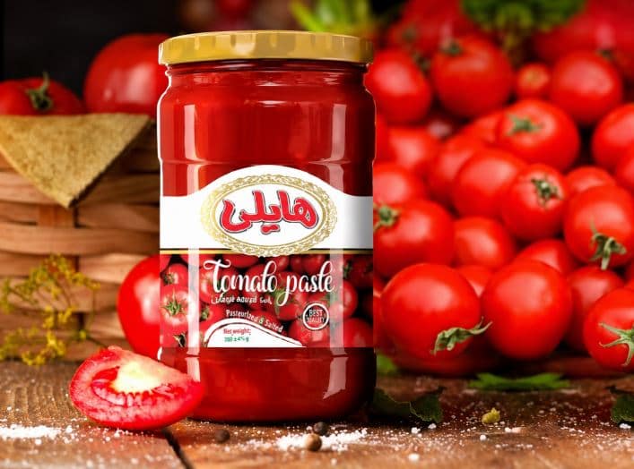 رب گوجه فرنگی هایلی با غلظت مناسب برای تهیه انواع غذاها