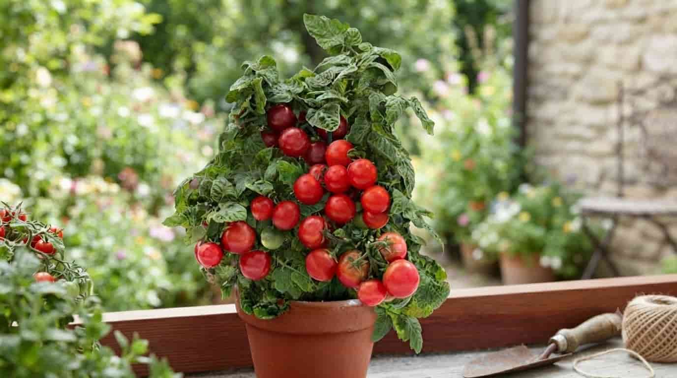 نشا گوجه فرنگی گیلاسی سالم با ریشه قوی و برگ های سالم