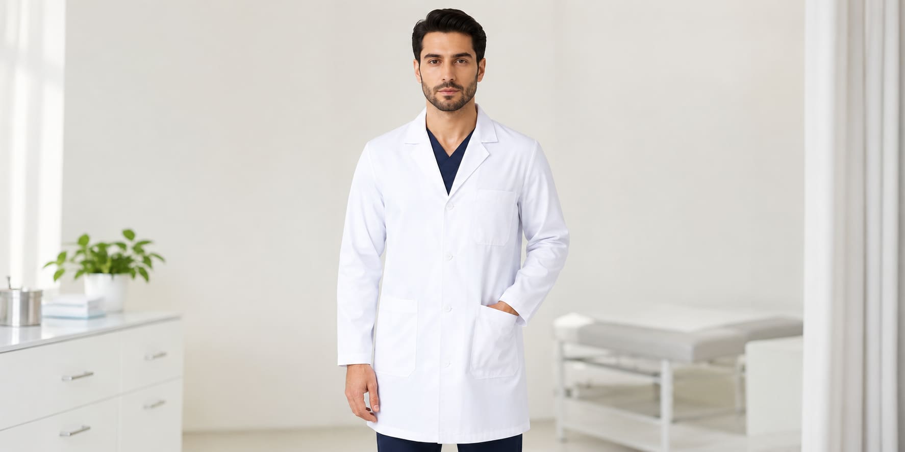 روپوش پزشکی جاما با دوخت صنعتی ماندگار